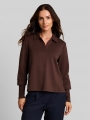 Tom Tailor Scuba Sweatshirt im 2-in-1-Look - Java Dark Brown Tom Tailor Scuba Sweatshirt im 2-in-1-Look - Java Dark Brown