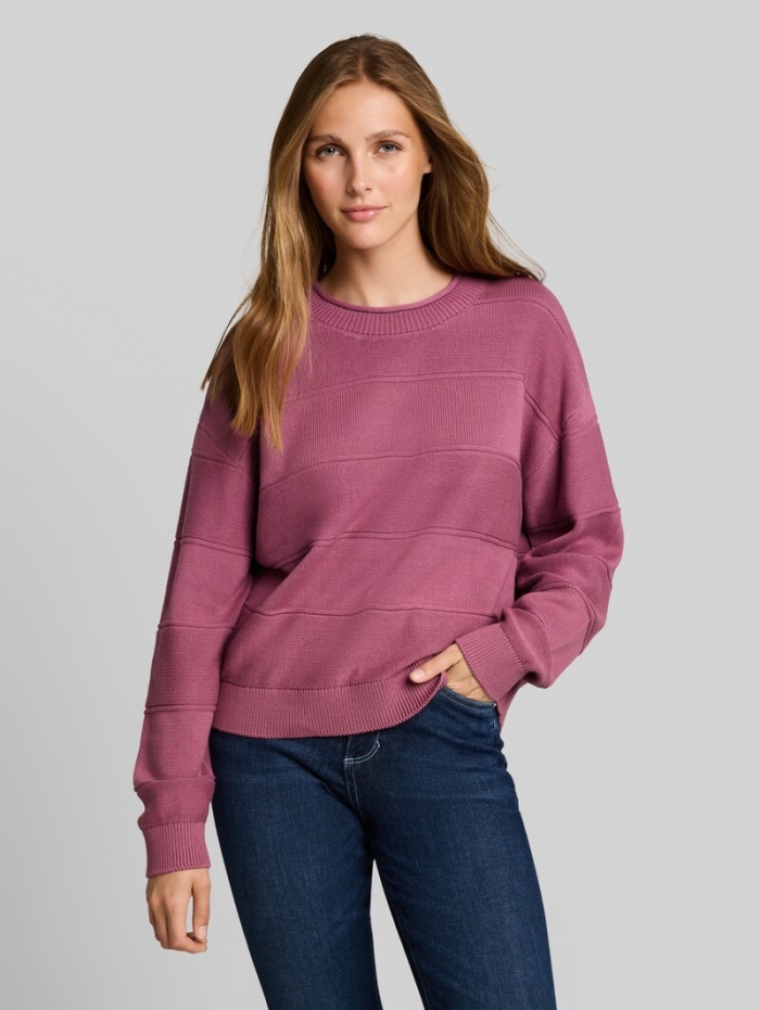 Tom Tailor Relaxed Fit Strickpullover aus Baumwolle - Dusty Berry Tom Tailor Relaxed Fit Strickpullover aus Baumwolle - Dusty Berry