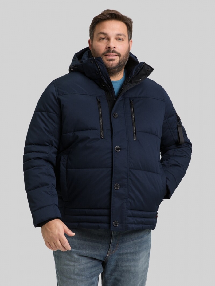 Tom Tailor Plus Size - Pufferjacke mit abnehmbarer Kapuze - Sky Captain Blue Tom Tailor Plus Size - Pufferjacke mit abnehmbarer Kapuze - Sky Captain Blue