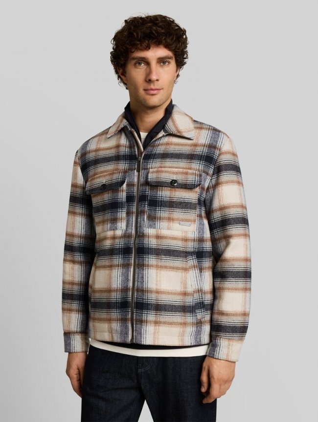 Tom Tailor Overshirt mit Wollanteil - Iron Mint Big Check Tom Tailor Overshirt mit Wollanteil - Iron Mint Big Check