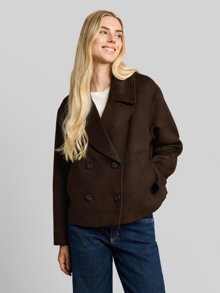 Tom Tailor Loose Fit Cabanjacke - Cool Dark Brown Melange Tom Tailor Loose Fit Cabanjacke - Cool Dark Brown Melange