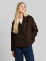 Tom Tailor Loose Fit Cabanjacke - Cool Dark Brown Melange Tom Tailor Loose Fit Cabanjacke - Cool Dark Brown Melange
