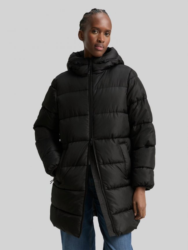 Tom Tailor Puffer-Mantel mit Kapuze - Deep Black Tom Tailor Puffer-Mantel mit Kapuze - Deep Black