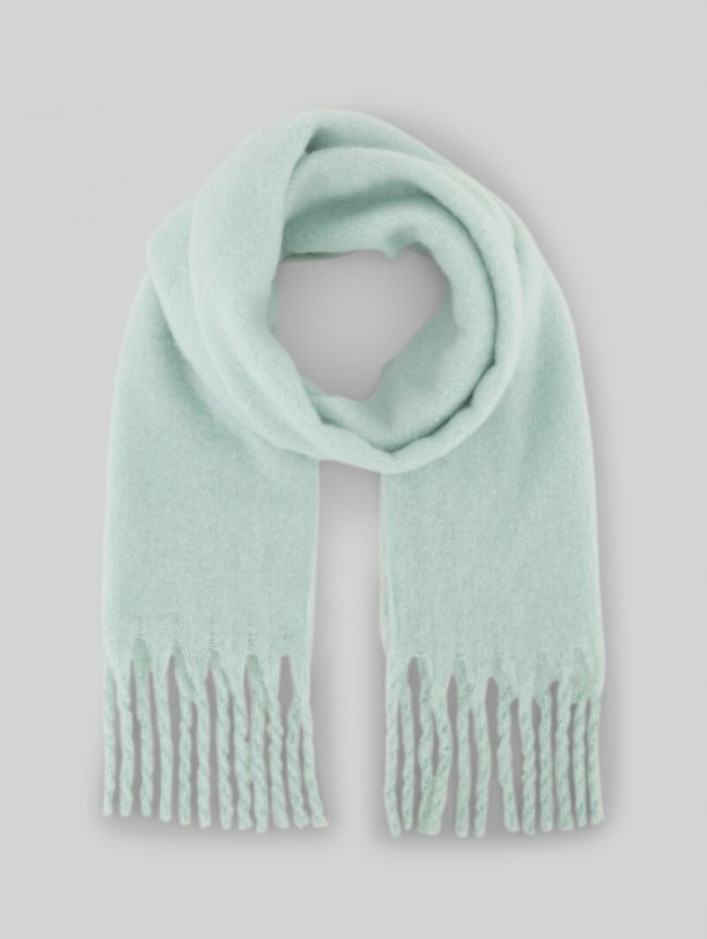Tom Tailor Cosy Schal mit Fransen - Dusty Light Green Tom Tailor Cosy Schal mit Fransen - Dusty Light Green