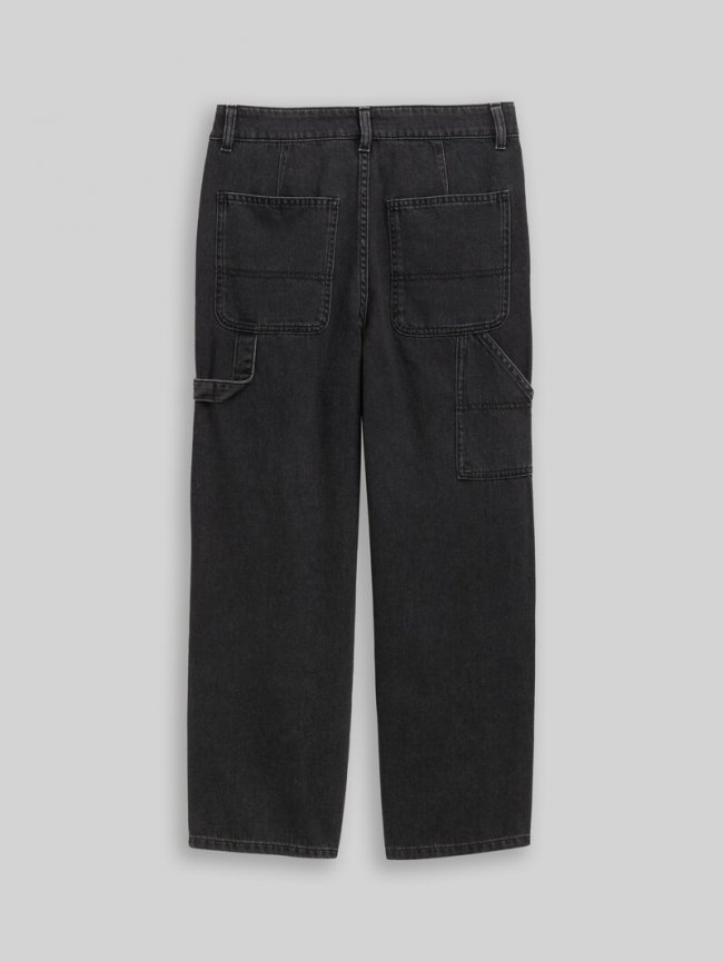 Tom Tailor Baggy Carpenter Jeans - Clean Dark Stone Grey Denim Tom Tailor Baggy Carpenter Jeans - Clean Dark Stone Grey Denim