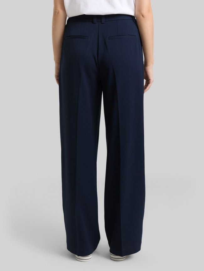 Tom Tailor TTLEA WIDE Hose mit Bügelfalte - Sky Captain Blue Tom Tailor TTLEA WIDE Hose mit Bügelfalte - Sky Captain Blue