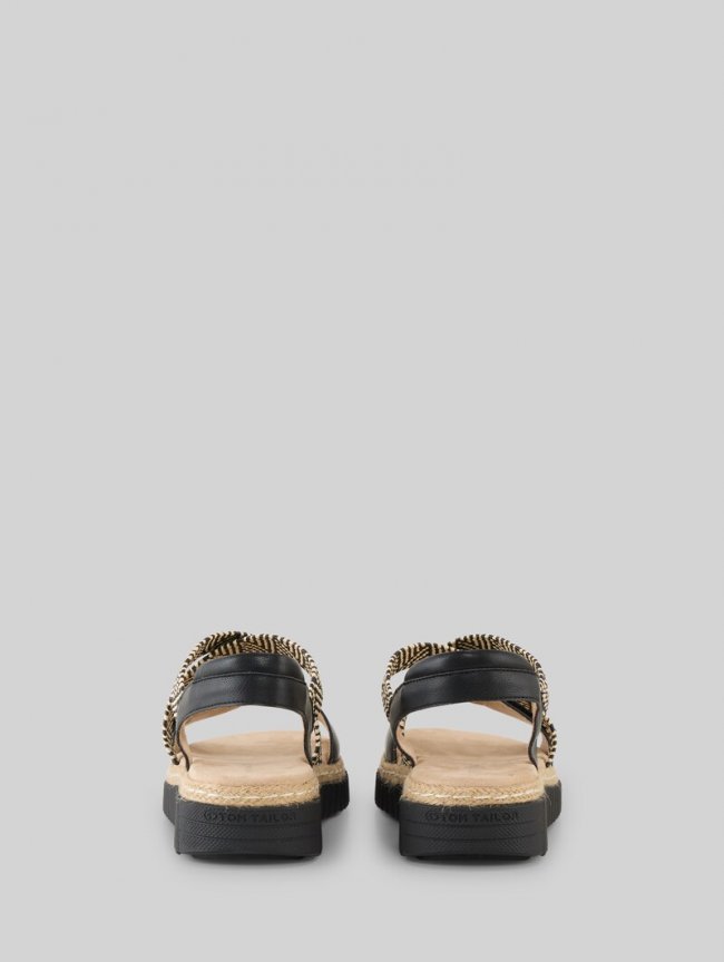 Tom Tailor Sandalen mit Flecht-Detail - Black Tom Tailor Sandalen mit Flecht-Detail - Black