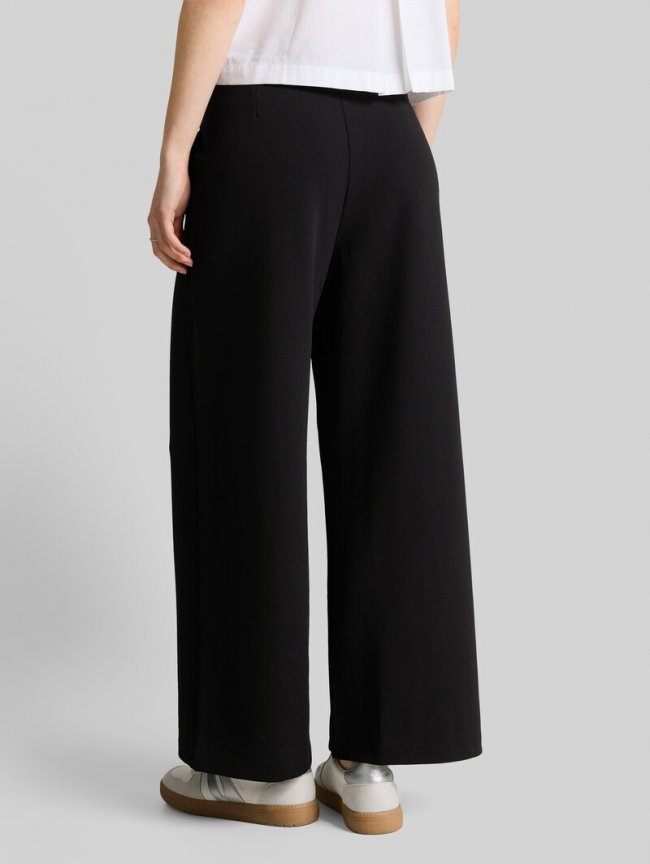 Tom Tailor High Waist Culotte Hose - Deep Black Tom Tailor High Waist Culotte Hose - Deep Black