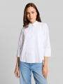Tom Tailor Popeline Hemdbluse mit 3/4-Arm - White Tom Tailor Popeline Hemdbluse mit 3/4-Arm - White