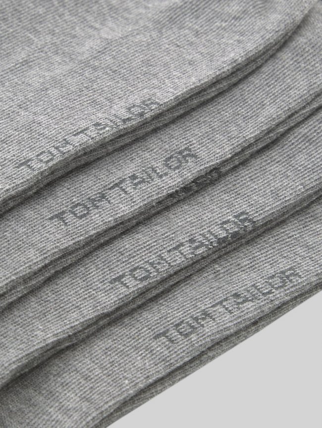 Tom Tailor Sneakersocken im 4er-Pack - Light Grey Melange Tom Tailor Sneakersocken im 4er-Pack - Light Grey Melange