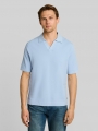 Tom Tailor Piqué Strick-Poloshirt aus Baumwolle - Light Metal Blue Tom Tailor Piqué Strick-Poloshirt aus Baumwolle - Light Metal Blue