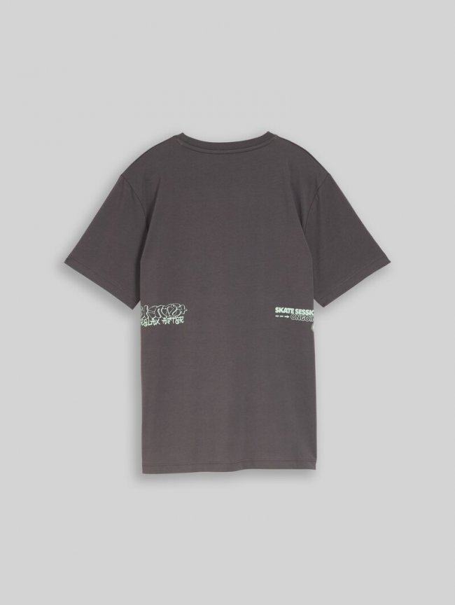 Tom Tailor T-Shirt mit Print - Dark Urban Grey Tom Tailor T-Shirt mit Print - Dark Urban Grey
