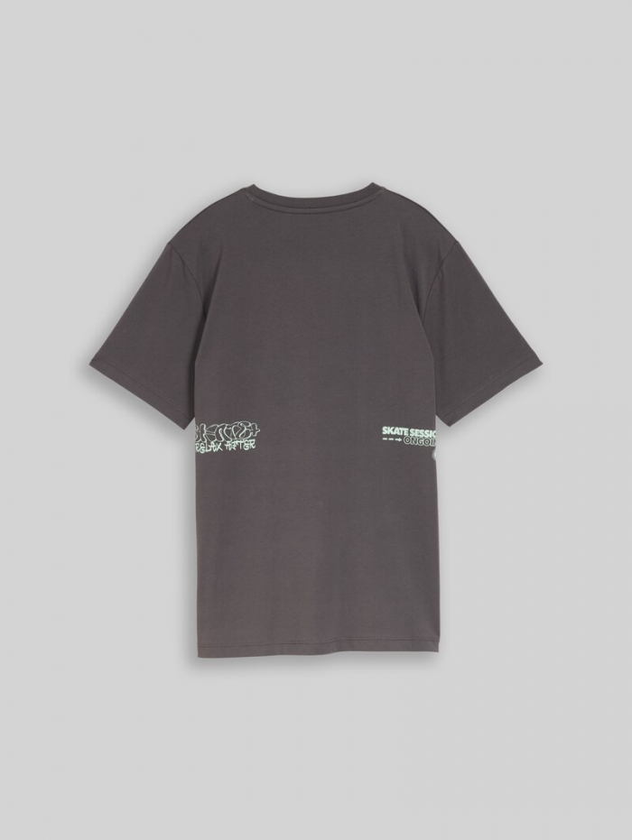 Tom Tailor T-Shirt mit Print - Dark Urban Grey Tom Tailor T-Shirt mit Print - Dark Urban Grey