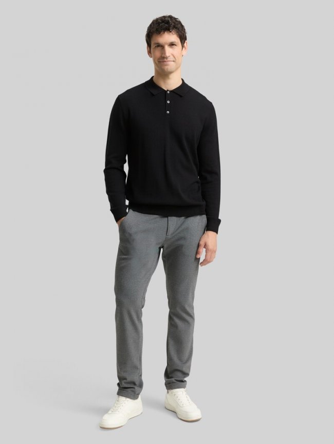 Tom Tailor Strickpullover mit Merinowolle - Black