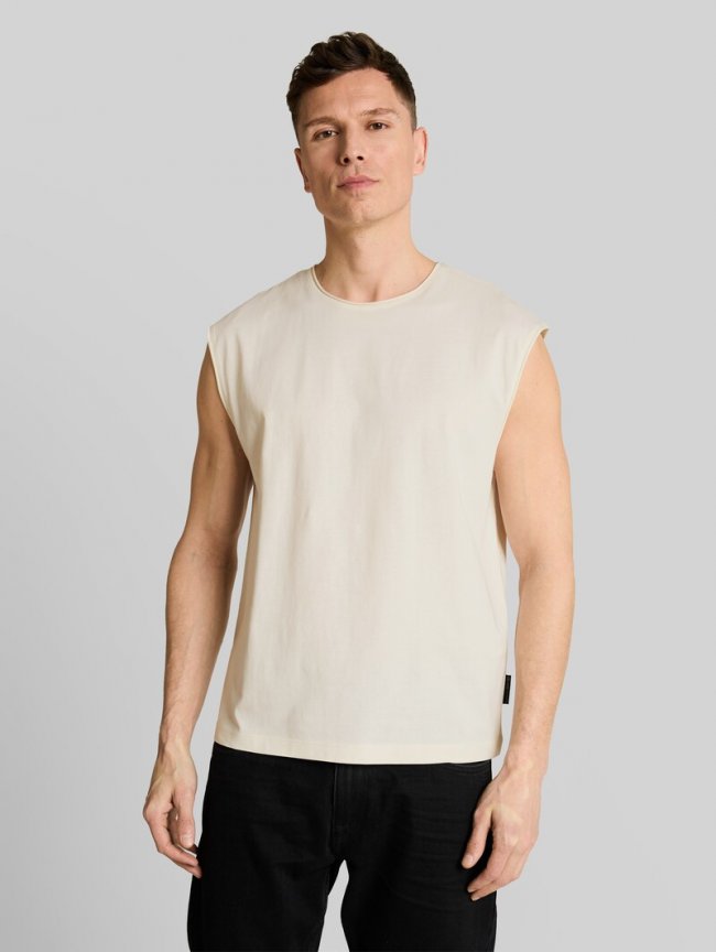 Tom Tailor Relaxed Fit Tanktop im Used-Look - Wool White Tom Tailor Relaxed Fit Tanktop im Used-Look - Wool White