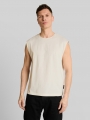 Tom Tailor Relaxed Fit Tanktop im Used-Look - Wool White