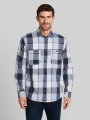 Tom Tailor Regular Fit Hemd im Washed-Look - Blue Big Check