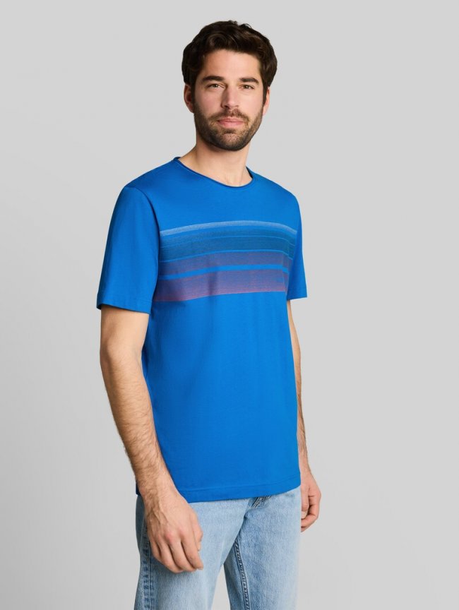 Tom Tailor T-Shirt mit Print auf der Brust - Surf Blue Tom Tailor T-Shirt mit Print auf der Brust - Surf Blue