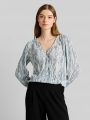Tom Tailor Crinkle Wickelbluse mit Schlangenprint - Faded Snake Print Tom Tailor Crinkle Wickelbluse mit Schlangenprint - Faded Snake Print