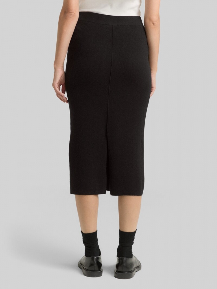 Tom Tailor Midi-Rock mit Schlitz - Deep Black Tom Tailor Midi-Rock mit Schlitz - Deep Black