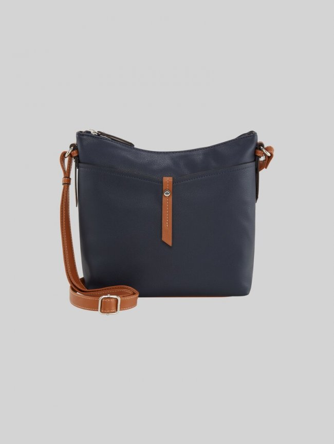 Tom Tailor TTNOVARA M Umhängetasche mit Außenfach - Dark Blue Tom Tailor TTNOVARA M Umhängetasche mit Außenfach - Dark Blue