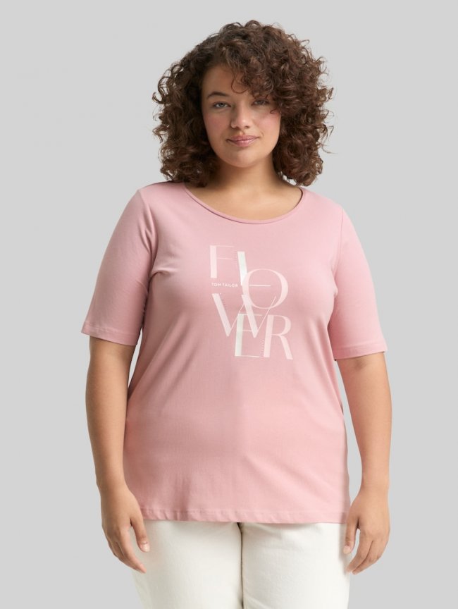 Tom Tailor Plus Size - T-Shirt mit Print - Morning Pink Tom Tailor Plus Size - T-Shirt mit Print - Morning Pink