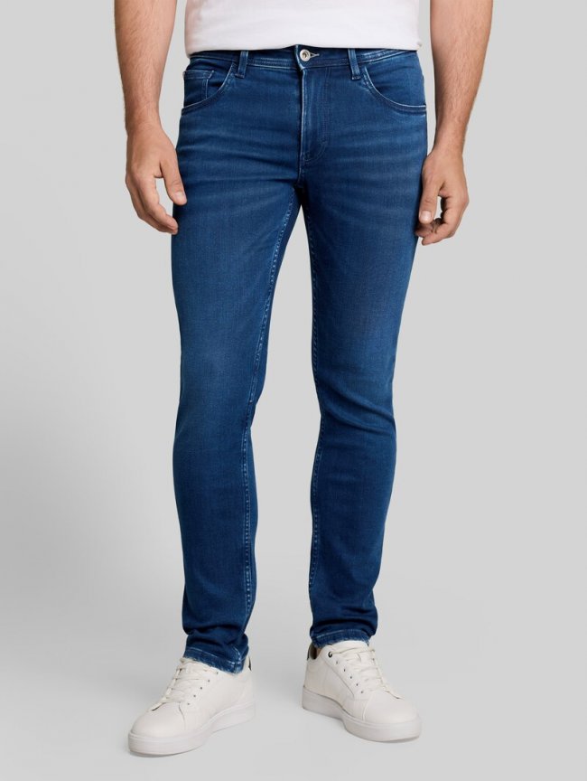 Tom Tailor TTTROY SLIM Jeans - Mid Stone Bright Blue Denim Tom Tailor TTTROY SLIM Jeans - Mid Stone Bright Blue Denim