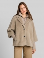 Tom Tailor Cosy Cape Jacke im 2-in-1-Look - Soft Taupe Grey Tom Tailor Cosy Cape Jacke im 2-in-1-Look - Soft Taupe Grey