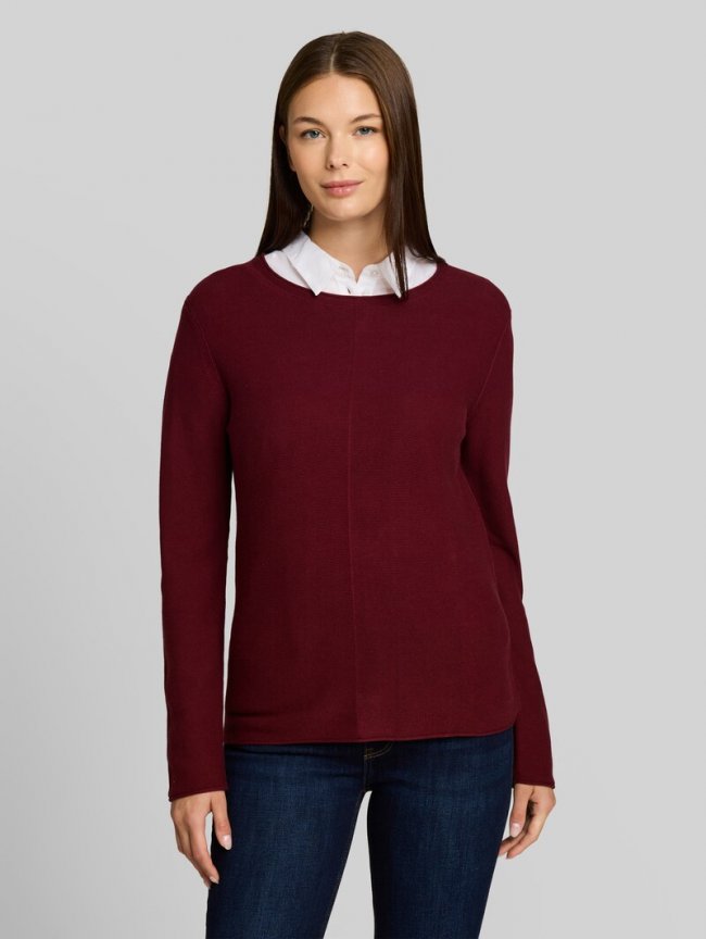 Tom Tailor Strickpullover aus Baumwolle - Preppy Plum Tom Tailor Strickpullover aus Baumwolle - Preppy Plum