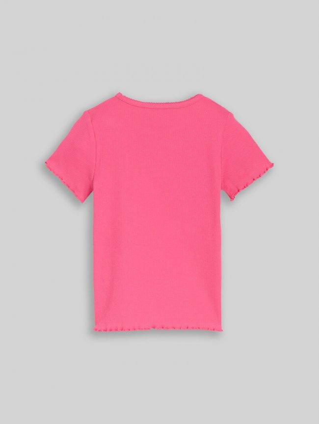 Tom Tailor T-Shirt mit Stickerei - Flashy Pink Tom Tailor T-Shirt mit Stickerei - Flashy Pink