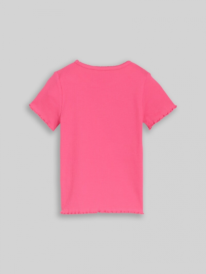 Tom Tailor T-Shirt mit Stickerei - Flashy Pink Tom Tailor T-Shirt mit Stickerei - Flashy Pink