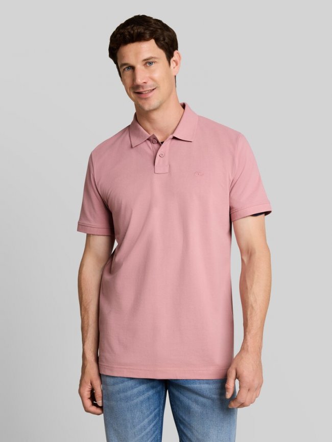 Tom Tailor Piqué Poloshirt mit Logo-Stickerei - Dusty Rose Tom Tailor Piqué Poloshirt mit Logo-Stickerei - Dusty Rose