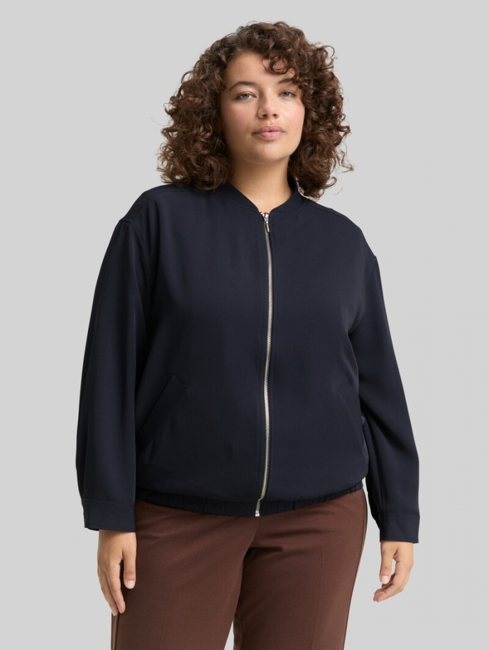 Tom Tailor Plus Size - Loose Fit Blouson Jacke - Lunar Eclipse Tom Tailor Plus Size - Loose Fit Blouson Jacke - Lunar Eclipse