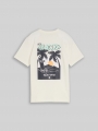 Tom Tailor Glow-in-the-Dark T-Shirt mit Rückenprint - Wool White Tom Tailor Glow-in-the-Dark T-Shirt mit Rückenprint - Wool White