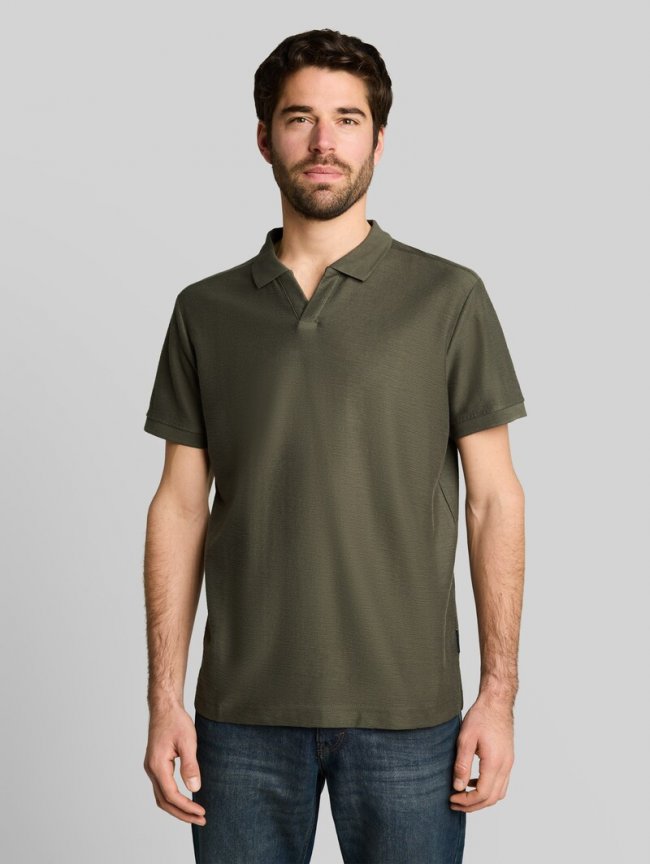 Tom Tailor Poloshirt mit Ottoman-Struktur - Deep Leaf Green Tom Tailor Poloshirt mit Ottoman-Struktur - Deep Leaf Green