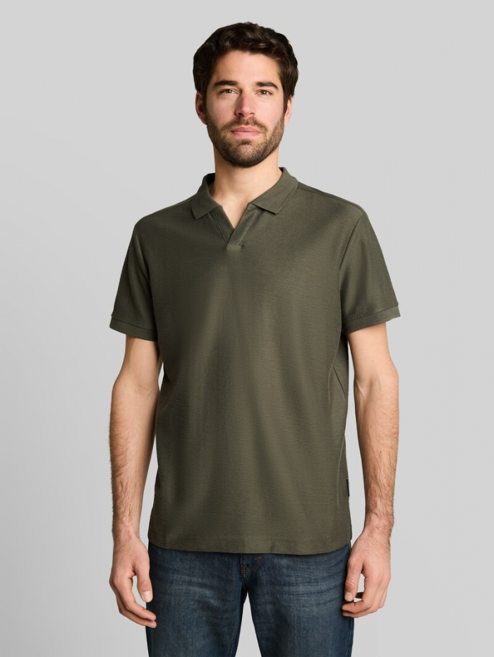 Tom Tailor Poloshirt mit Ottoman-Struktur - Deep Leaf Green Tom Tailor Poloshirt mit Ottoman-Struktur - Deep Leaf Green