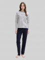 Tom Tailor Pyjama-Set mit Streifenmuster - Blue Stripe