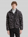 Tom Tailor Teddy Jacke mit Stehkragen - Night Grey Big Pixel Print Tom Tailor Teddy Jacke mit Stehkragen - Night Grey Big Pixel Print