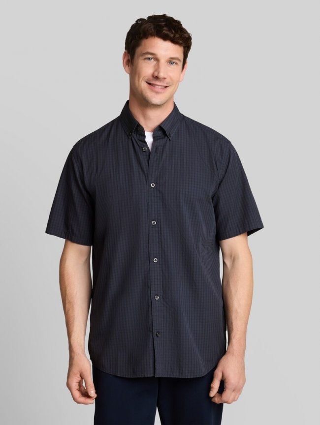 Tom Tailor Regular Fit Kurzarmhemd mit Karomuster - Navy Check Tom Tailor Regular Fit Kurzarmhemd mit Karomuster - Navy Check