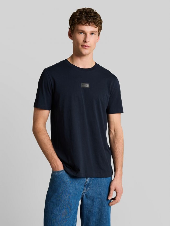 Tom Tailor Basic T-Shirt mit Logo-Print - Special Blue Tom Tailor Basic T-Shirt mit Logo-Print - Special Blue