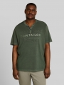 Tom Tailor Plus Size - Henley T-Shirt im Used-Look - Deep Leaf Green Tom Tailor Plus Size - Henley T-Shirt im Used-Look - Deep Leaf Green