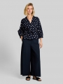 Tom Tailor Loose Fit Wickelbluse - Navy Big Dot Design Tom Tailor Loose Fit Wickelbluse - Navy Big Dot Design