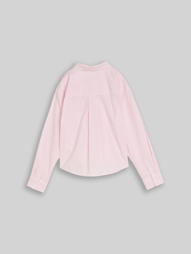 Tom Tailor Boxy Fit Hemdbluse mit Streifenmuster - Soft Mauve White Stripe Tom Tailor Boxy Fit Hemdbluse mit Streifenmuster - Soft Mauve White Stripe