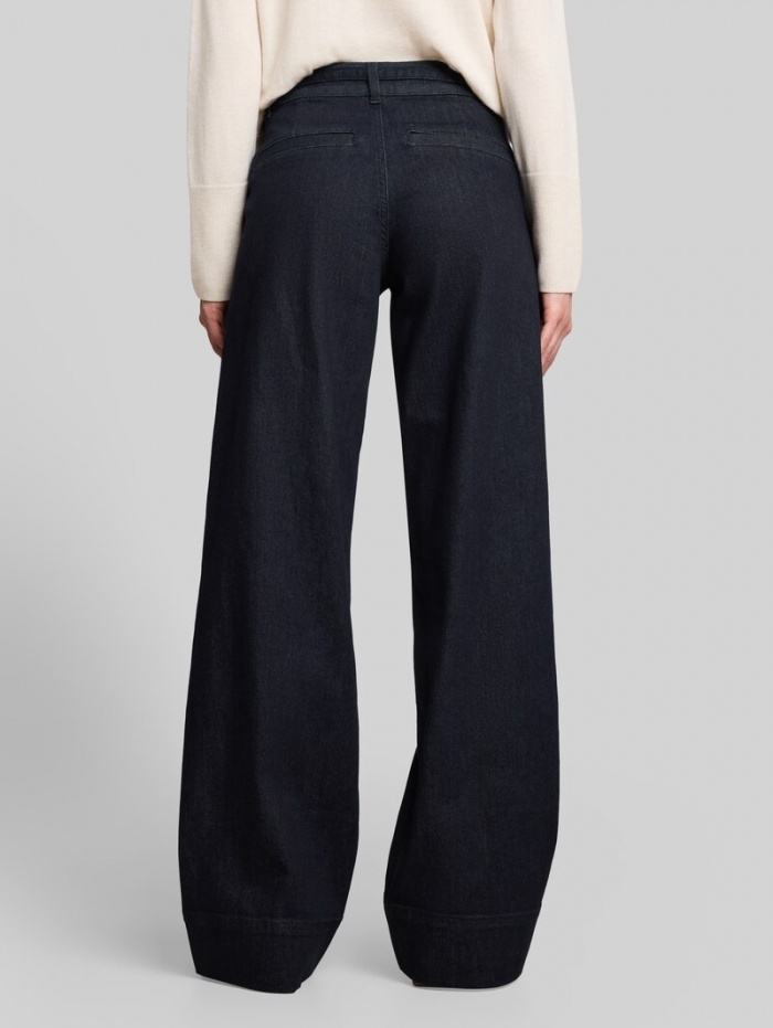 Tom Tailor TTLUNA WIDE Jeans mit Gürtel - Clean Rinsed Blue Denim
