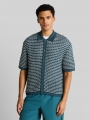 Tom Tailor Strick-Poloshirt mit Lochmuster - Tide Petrol White Structure Tom Tailor Strick-Poloshirt mit Lochmuster - Tide Petrol White Structure