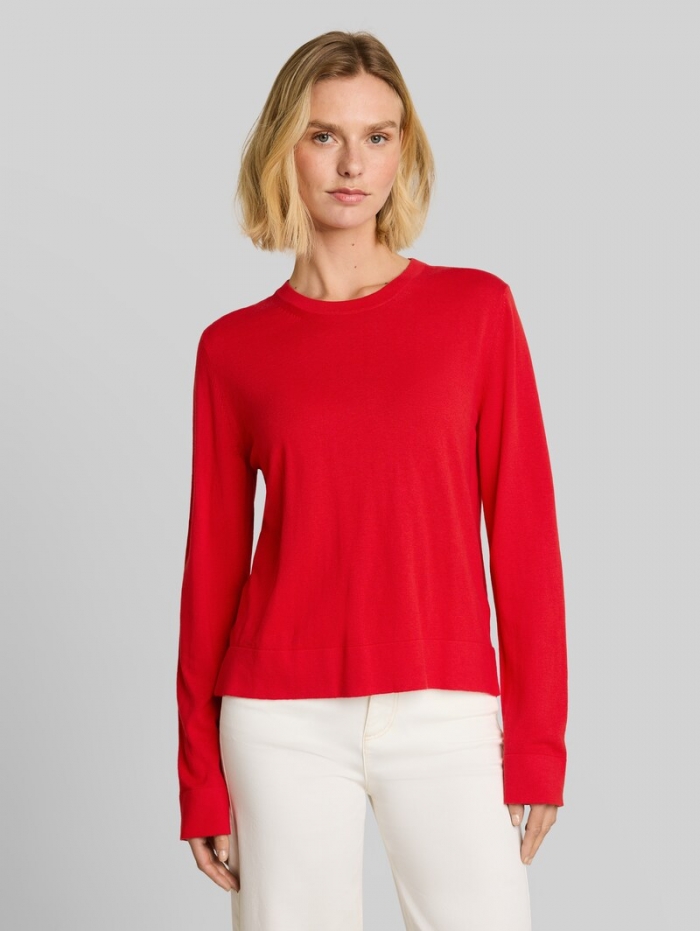 Tom Tailor Strickpullover mit Seidenanteil - Soft Scarlet Red Tom Tailor Strickpullover mit Seidenanteil - Soft Scarlet Red