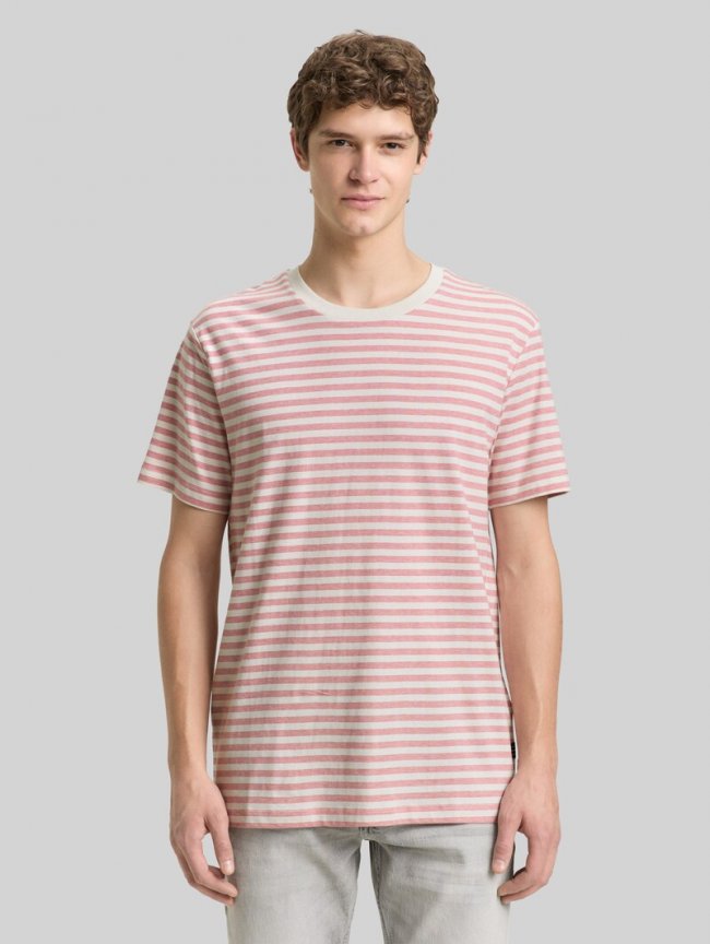 Tom Tailor T-Shirt mit Streifenmuster - Rose White Yd Stripe Tom Tailor T-Shirt mit Streifenmuster - Rose White Yd Stripe