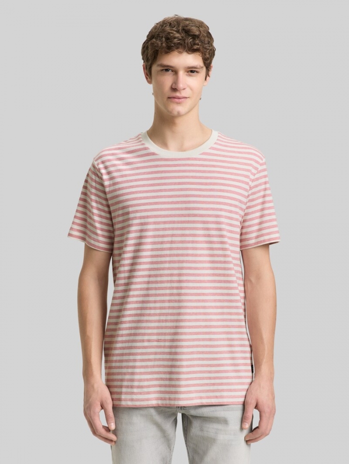 Tom Tailor T-Shirt mit Streifenmuster - Rose White Yd Stripe Tom Tailor T-Shirt mit Streifenmuster - Rose White Yd Stripe