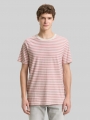 Tom Tailor T-Shirt mit Streifenmuster - Rose White Yd Stripe