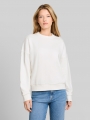 Tom Tailor Loose Fit Sweatshirt mit Stickerei - Off White Daisy Embroidery Tom Tailor Loose Fit Sweatshirt mit Stickerei - Off White Daisy Embroidery